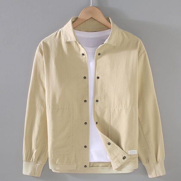 Loose Casual Solid Color Men's Shirt Coat - Image 2