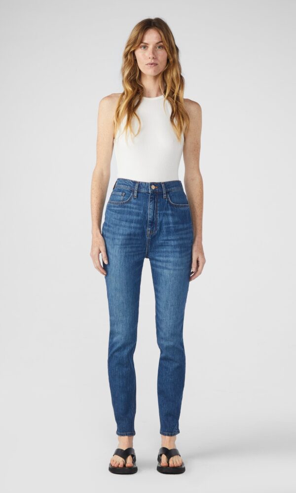 Ava High Rise Retro Skinny - Medium Indigo - Image 2