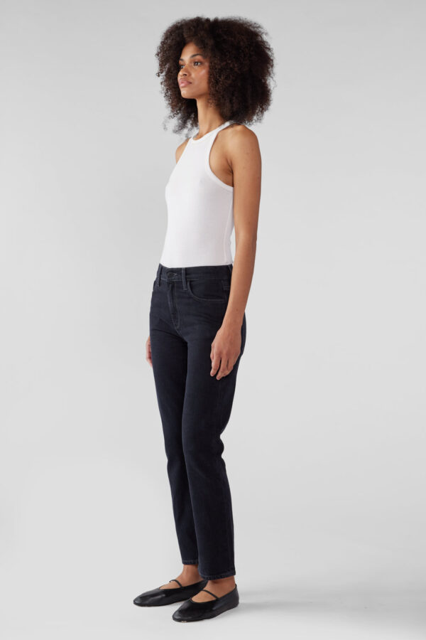 Kate Mid Rise Cropped Slim - Loved Black - Image 3