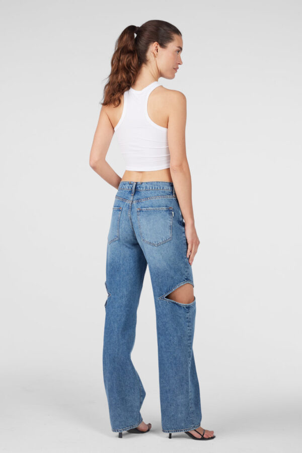 Aubrey Mid-rise Cut-out Straight Leg - Topanga Vintage Indigo - Image 2