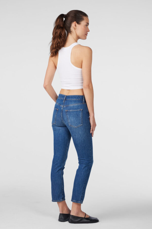 Hawn High Rise Cropped Loose Skinny - Medium Indigo - Image 3