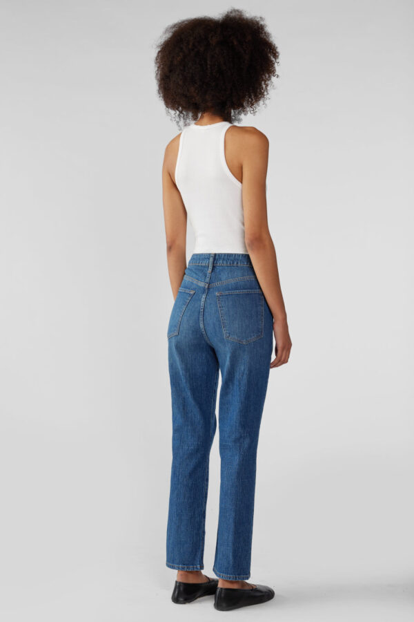 Hawn High Rise Cropped Loose Skinny - Medium Indigo - Image 7