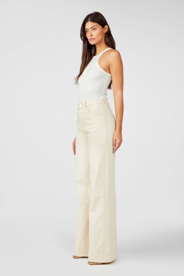 Ms. Onassis V-High Rise Wide Leg - Off White - Image 2